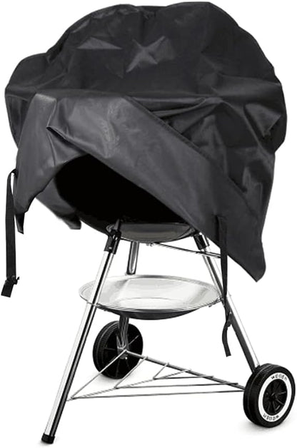 18 inch Grill Cover for Round Grill Cover Waterproof 600D Heavy Duty Outdoor Canvas BBQ Grill Cover Dome Smoker Cover