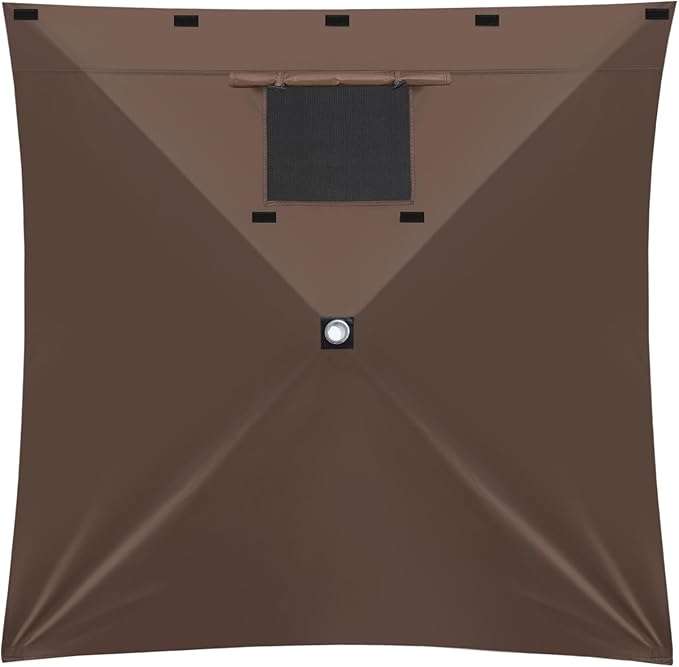MASTERCANOPY Wind Screen Side Panel with Window for 12x12 Escape Screen Shelter Canopy Tent - Weatherproof, UV Resistant Sun Shade Attachment Accessory (Beige, 1 Pack)
