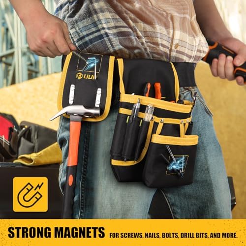 Magnetic Tool Belt for Men, 26 Pockets Heavy Duty Nail Tool Pouch Dad Gift - Image 3