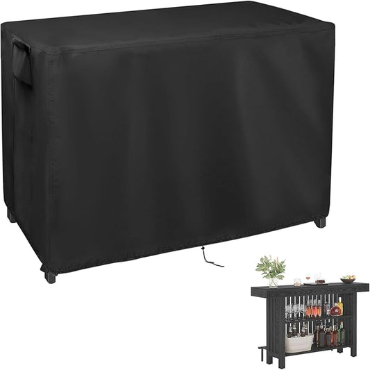 Outdoor Table Cover for Tribesigns Large Home Bar, 63inch Bar Table Cover Waterproof for Home Bar Furniture,Pub Table,Kitchen Island Table-63"L x 16"W x 41"H