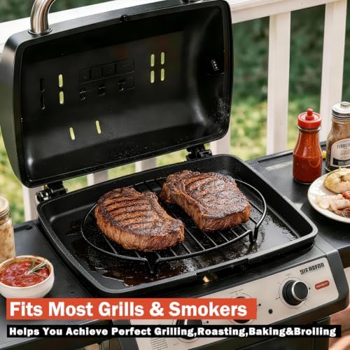 Nonstick Roasting Rack for Turkey Roasting Pan, 12.4"x 8.5"x 1.2" - Image 2