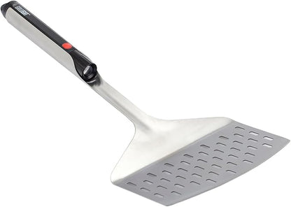 Grill Light Stainless Steel BBQ Grilling Fish Spatula with LED Flashlight - Thick Restaurant Grade Steel - Wide Surface for Delicate Fish - Waterproof & Dishwasher Safe