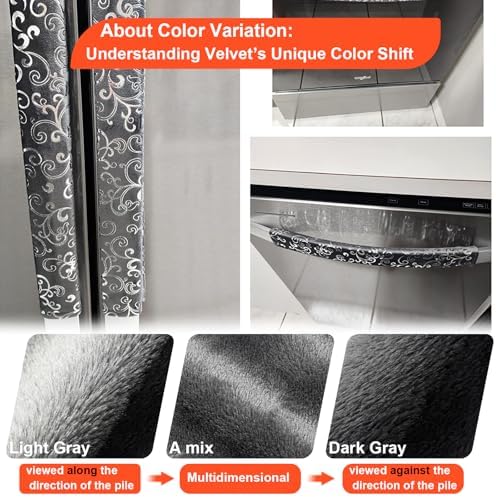 Volecy Refrigerator Handle Covers, Washable Velvet Appliance Door Handle Covers - Image 2
