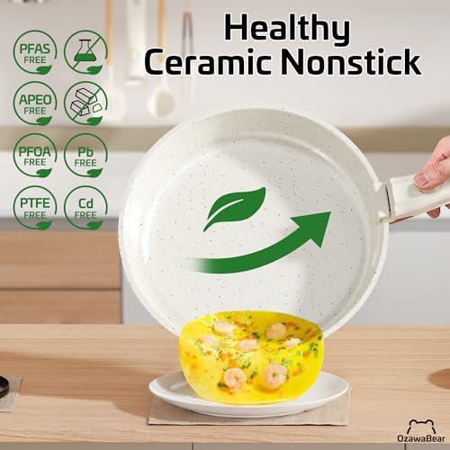 23 Pcs Pots and Pans Set Non Stick, Detachable Handle Cookware - Image 3