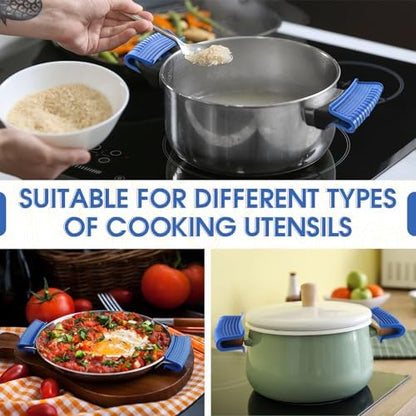 Patelai 4 Pack Silicone Pot Handle Holders Heat Resistant - Image 2