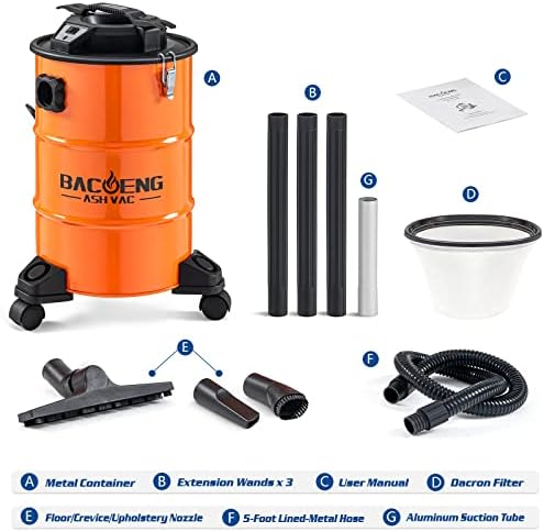 BACOENG Ash Vacuum for Pellet Grill, 5.3 Gallon - Image 5