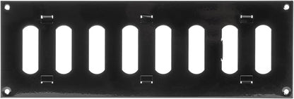 Repa Market 12" x 4" Inch (Outer Dimensions) Black Adjustable Air Vent Cover - Galvanized Steel HVAC Air Vent Register - Heating, Cooling Toe Kick Vent Cover - Wall, Ceiling Return, Intake Air Grille