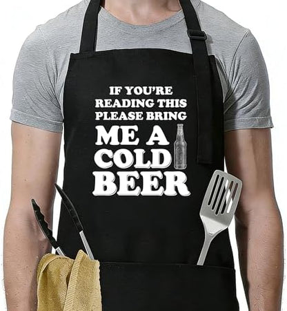 Funny Apron for Men Women, Humorous Kitchen Apron- Grilling Cooking BBQ by teloivrevlis