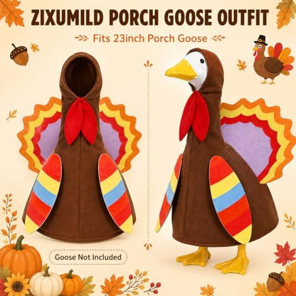 Porch Goose Outfits for 23" Lawn Goose Statue, Spring Summer Fall Winter Porch - Image 3
