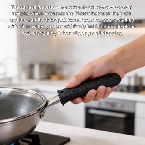 8 Pcs Silicone Pot Handle Covers Set, Heat Resistant Cast Iron Handle Sleeves - Image 5