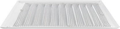 Square Ventilation Grille / 6" x 6" Inch Inside Measurement/White Metal Air Vent Louver - Inside/Outside use - / 7.7" x 7.7" Inch Outer Measurement