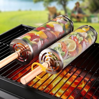 Rolling Grill Basket, Grill Baskets by Unknown