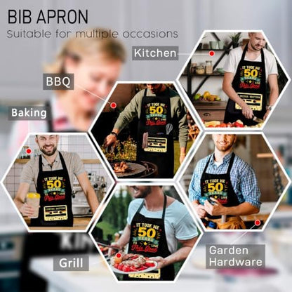 Funny Aprons for Men Birthday Gifts for Men Dad Grilling BBQ - Image 4