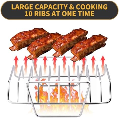 Multi-Purpose Grilling Rack, Rib Rack, V-Rack - Image 4