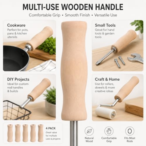 Cabilock 4pcs Wooden Replacement Handles - Image 3