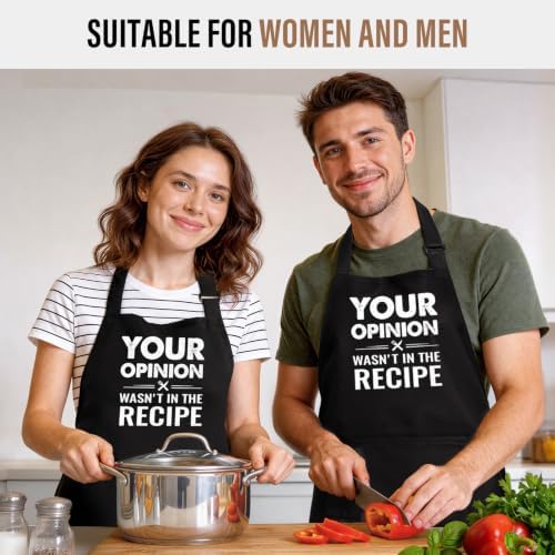 SteadStyle Funny Black Cooking Aprons - Image 3