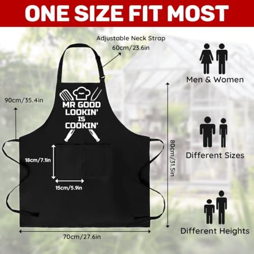 Funny Black Waterproof BBQ Chef Bib Aprons - Image 3