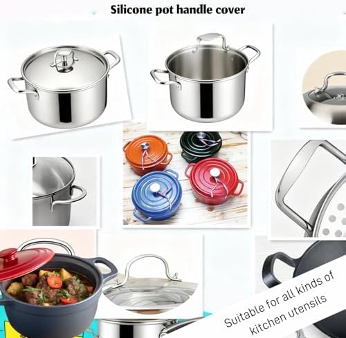 4 Pcs Silicone Assist Hot Pan Handle Holder, Hot Skillet Handle Covers - Image 6