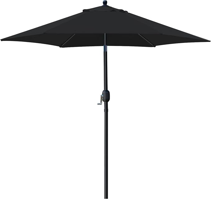 Sunnyglade 7.5' Patio Umbrella Outdoor Table Umbrella Tilt Crank Black | Market by Sunnyglade