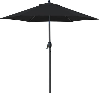 Sunnyglade 7.5' Patio Umbrella Outdoor Table Umbrella Tilt Crank Black | Market by Sunnyglade