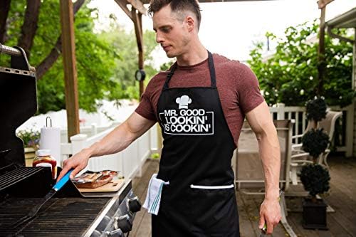 ALLER HOME&KITCHEN Funny Apron for Men, 2 Large Pockets One Size Fits All Chef - Image 4