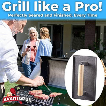 Pro Grade, Pre Seasoned Cast Iron Grill Weight 3Pk. Heavy Duty Steak and Burger - Image 2
