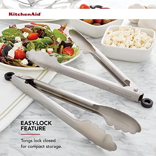KitchenAid Universal Utility and Serving Stainless Steel Kitchen Tongs - Image 4