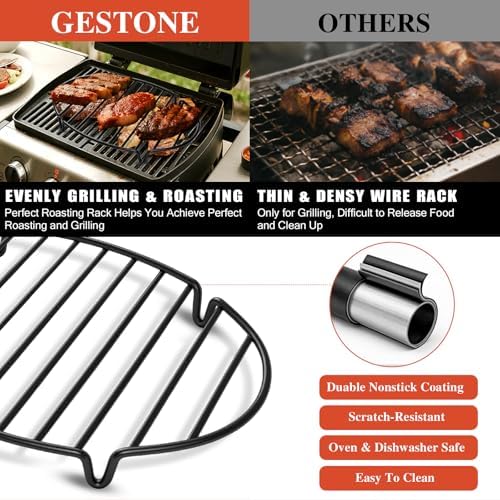 Nonstick Roasting Rack for Turkey Roasting Pan, 12.4"x 8.5"x 1.2" - Image 4