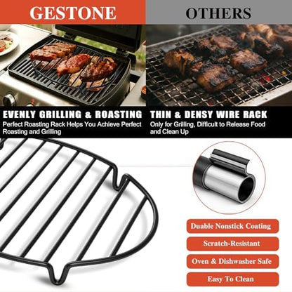 Nonstick Roasting Rack for Turkey Roasting Pan, 12.4"x 8.5"x 1.2" - Image 4