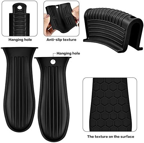 4 Pack Silicone Hot Handle Holder Cover, Silicone Pot Holders Heat Resistant - Image 3