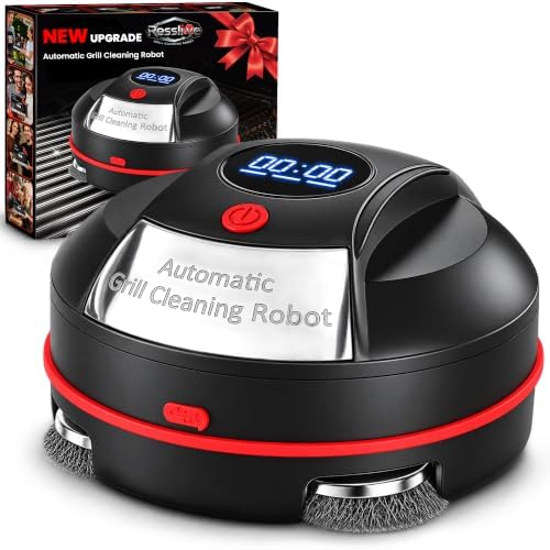 Automatic Grill Cleaning Robot, Electric Grill Brush, 180 Mins Runtime，Black by Unknown