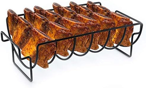 BBQ Rib Racks for Smoking, Turkey Roasting Rack Roast Rack Dual Purpose fit for - Image 2