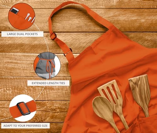 Utopia Kitchen Bib Aprons 10 Pack Adjustable - Image 4