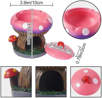 Fantastical Mushroom House Ashtrays - Image 2
