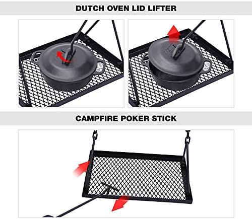 REDCAMP Swing Campfire Grill Stand - Image 5