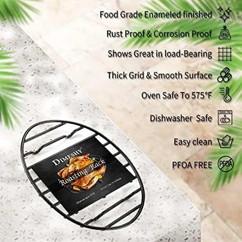 Roasting Rack Enamel 10"*6.5"Fits 13In Roasting Pan, Dishwasher Safe - Image 4