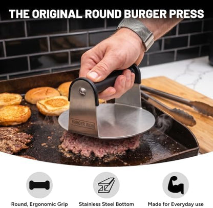 Burger Iron - the Orginal Burger Smasher, Heavy Duty 6 Inch Burger Press - Image 4