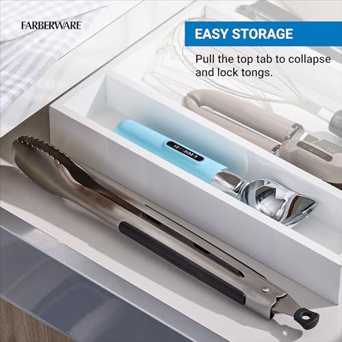 Farberware Pro 12 Inch Stainless Steel Locking Kitchen Tongs - Image 5