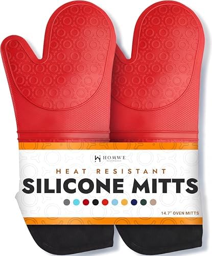 BPA-Free Soft Silicone Oven Mitts by HOMWE