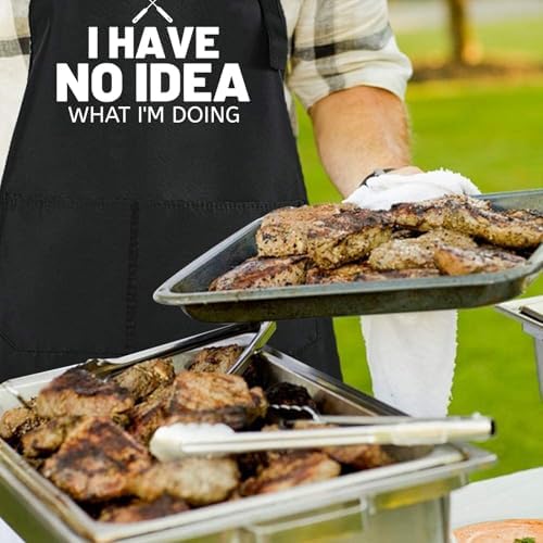 Rosoz Funny BBQ Black Chef Aprons - Image 2