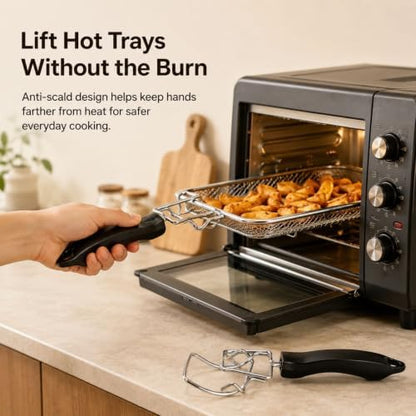 2 Pack Air Fryer Convection Toaster Oven Tray Extractor -Oven Food Scald - Image 2