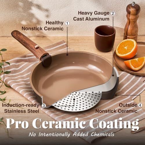 CAROTE 24Pcs Ceramic Cookware Set - Image 3