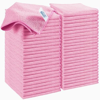 HOMEXCEL 50PK Microfiber Cleaning Cloth, Cleaning Rag by HOMEXCEL