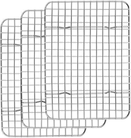 Homikit 12x9 Inch Stainless Steel Cooling Rack Set Fit Quarter Sheet Pan by Homikit