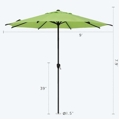 Abba Patio 9FT Lyon Outdoor Patio Umbrella Outdoor Table Umbrella - Image 3