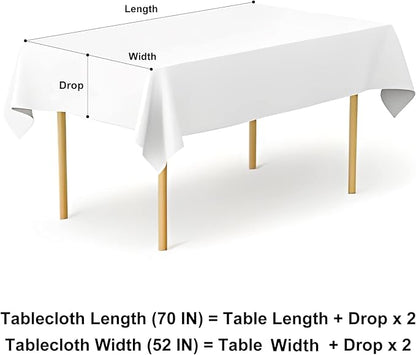 misaya Rectangle Waterproof Vinyl Table Cloth, Wipeable Tablecloth with Flannel Backing, Plastic Table Cover for Dinner, Picnic, Indoor and Outdoor (Lemon, 52" x 70")