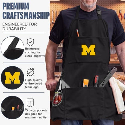 NCAA College Sports Grilling Apron | Bottle Opener and Insulated Beverage - Image 4