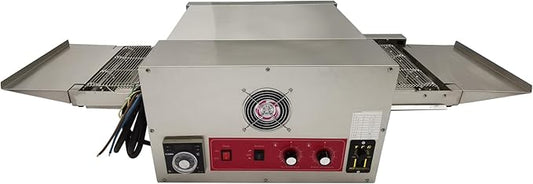 220V Countertop Conveyor Pizza Oven Commercial Baking Electric Oven 12" Belt 6000W 300℃ Working Temperature Baking Bread Cookies