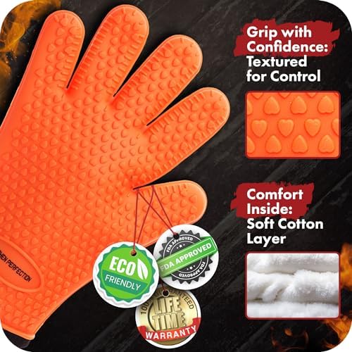 KITCHEN PERFECTION Silicone Smoker BBQ Gloves - Image 4