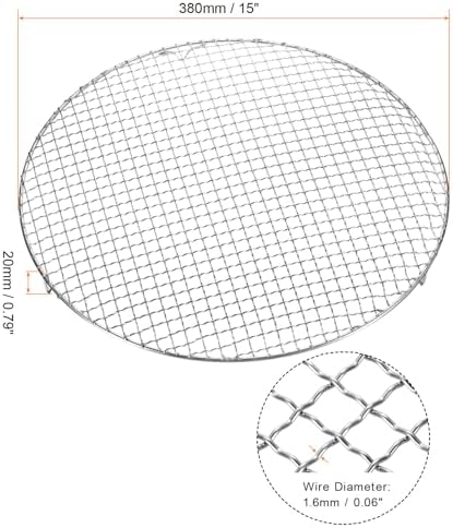 HARFINGTON Round Cooking Rack 15-inch Stainless Steel Cross Wire Barbecue Grill - Image 2